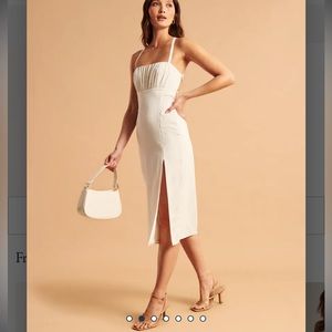 Abercrombie Ruched Midi Dress